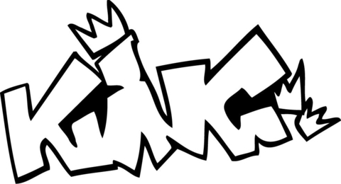 King Graffiti  Coloring Page